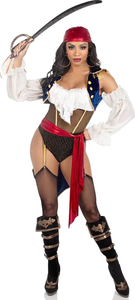 Leg Avenue - Buccaneer Beauty Kostuum - S - Multicolours