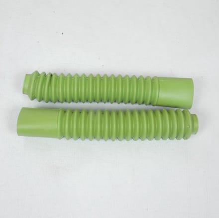 Paire soufflet protection de fourche Ø32mm 340mm Vert 3AS Racing pour moto Neuf