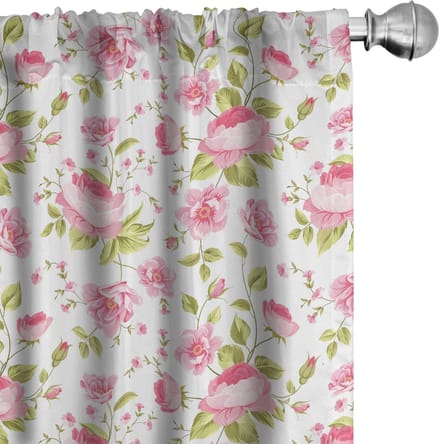 ABAKUHAUS – Gordijnen – 2x75x225 – microvezel, pastelroze
