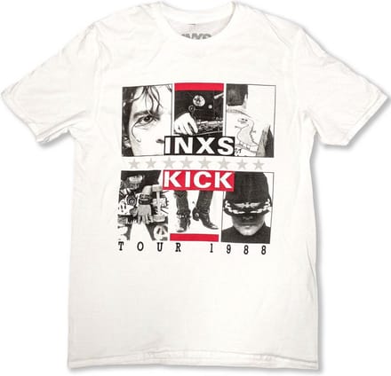 INXS - KICK Tour Heren T-shirt - S - Wit