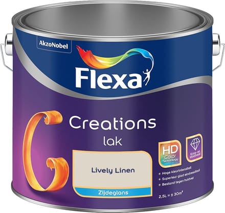 Flexa - Creations Lak Zijdeglans - Lively Linen - Mengverf - 2,5 L