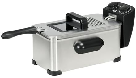 Oliefriteuse 3 L met Instelbare Temperatuur en Timer - Roestvrij Staal