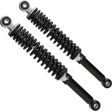MKX Schokbrekerset 340mm Gilera Citta, Puch Maxi, Tomos zwart/chroom