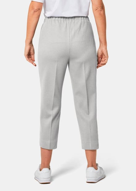 Comfortabele 7/8-ribbroek CARLA - grijs - Gr. 275 van Goldner Fashion