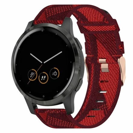 By Qubix - Geschikt voor Xiaomi Watch S4 - 41mm - Canvas nylon bandje - Rood