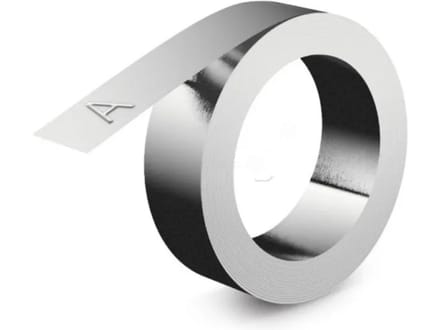 Reliëftape Dymo embossing niet klevend aluminium 12mm zilver