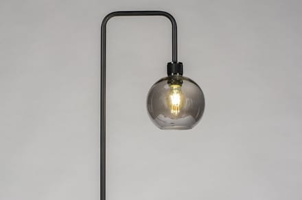 Lumidora Vloerlamp 74035 - MARIEKE - E27 - Zwart - Grijs - Metaal