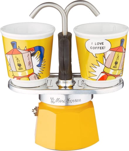Dailygoods - Mini Express Koffiepot met 2 Bekers - Perfect voor Espresso