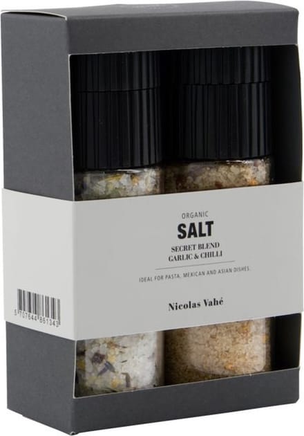 Nicolas Vahe Cadeaubox Organic Secret blend & Salt, Garlic & Chilli salt