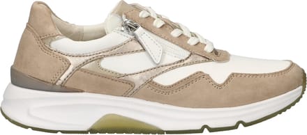 Gabor Rollingsoft dames sneaker - Beige wit