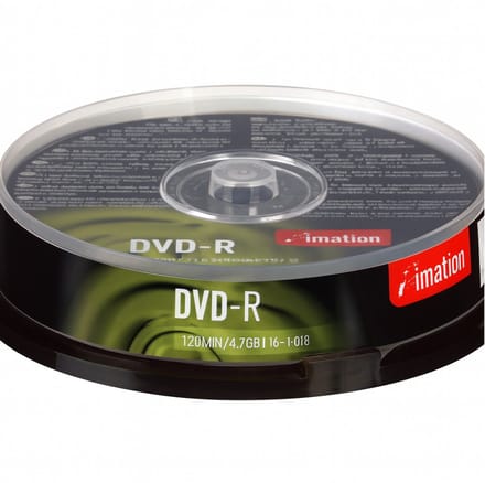 Imation DVD-R 120min/4,7 GB 10 stuks op spindel