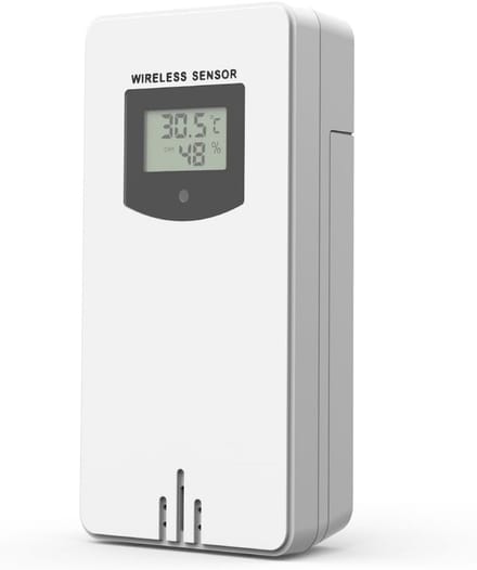 Draadloze Buitensensor voor Weerstation - Meet Temperatuur en Vochtigheid