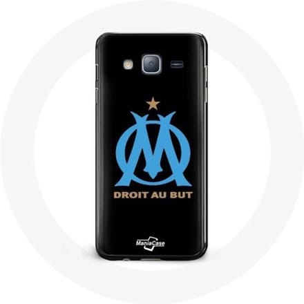 Case voor Samsung Galaxy j5 Marseille Olympisch Logo Zwarte Achtergrond