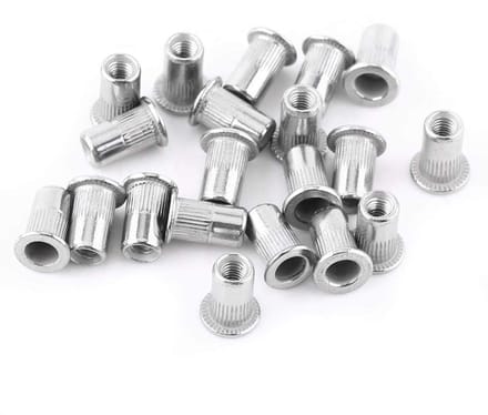 20 Stuks M3 Platte Kop Draadmoeren van RVS en Aluminium voor Blind Rivets en Montage