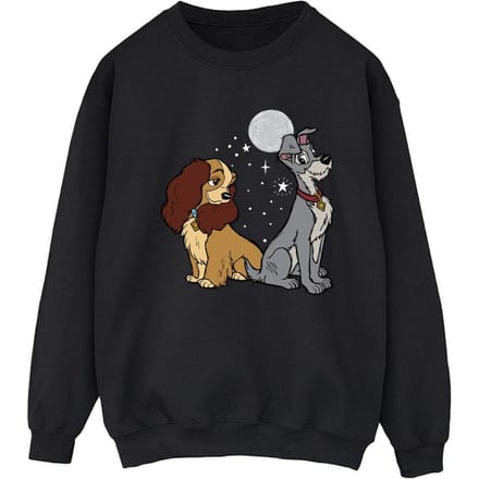 Disney Dames/Dames Lady And The Tramp Maan Sweatshirt (Zwart)