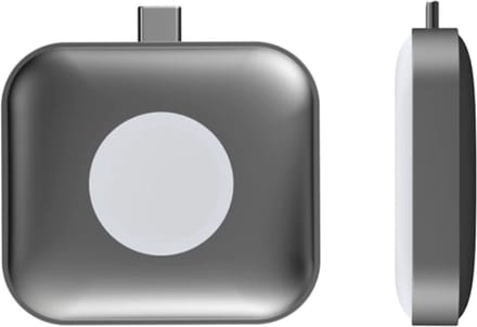 DrPhone MCM3 2-in-1 Draadloze USB-C Oplader – Compatibel met Apple Watch & AirPods – Magnetisch – USB-C + USB-A Adapter – Wit