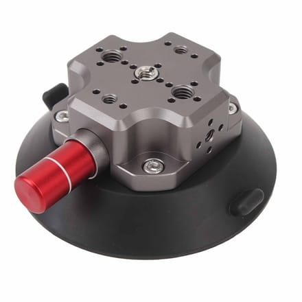 MTTProducts - Suction Cup Camera Holder - Action Camera Bevestiging - Aluminium en Silicoon - Rood - Max 2KG - Voor Auto en Boot - Multi-Hole Ontwerp