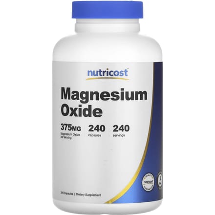 Nutricost, Magnesiumoxide, 375 mg, 240 capsules