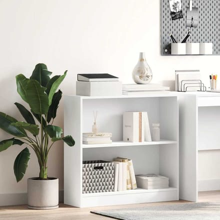 vidaXL Boekenkast 80x24x75 cm bewerkt hout wit