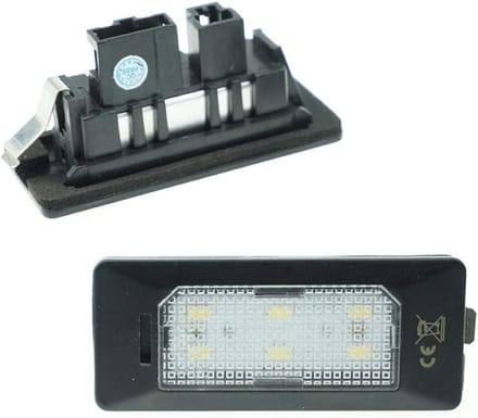 2x Xenon Wit LED Kentekenplaatverlichting Plug & Play (6 SMD) 6000K - E-Keurmerk