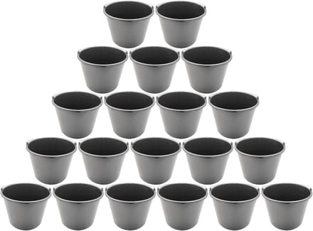 Set van 20 Stuks Robuuste Bouwemmers 12 Liter met Maatverdeling en Handvat