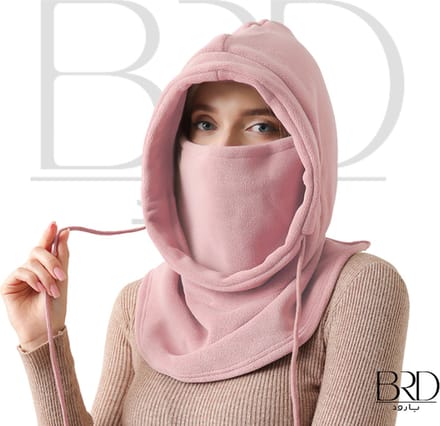 BRD® Fleece Balaclava Poederroze - Warme Capuchon - One Size Dames