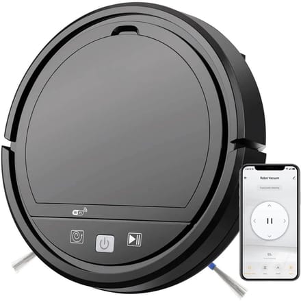 Smart Robot stofzuiger met borstels en dweil functie in gratis Tuya en Smartlife app.