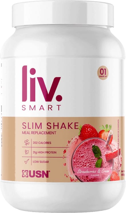 USN Liv.Smart Slim Shake (550g) Strawberry - Eiwitten - Maaltijdvervangers