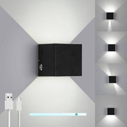 Draadloze Oplaadbare LED Wandlamp - Dimbaar en Verstelbaar voor Binnen