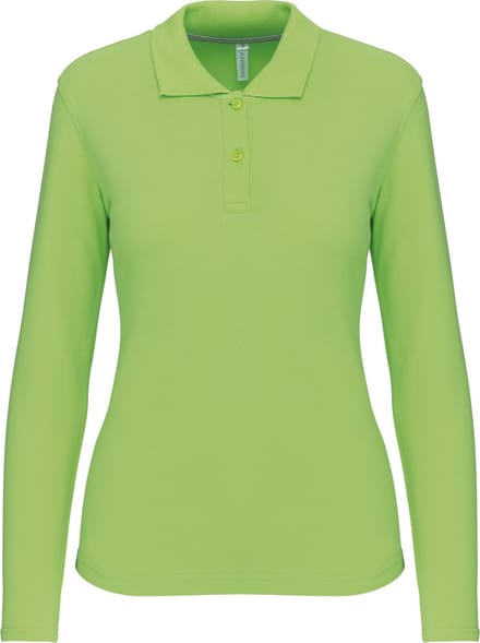 Kariban Damespolo lange mouwen K244 - Lime - XXL