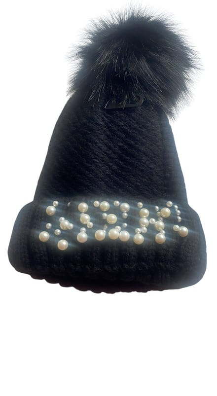 Exclusieve Luxe Dames Muts / Beanie | Warme Wintermuts | One Size - Zwart