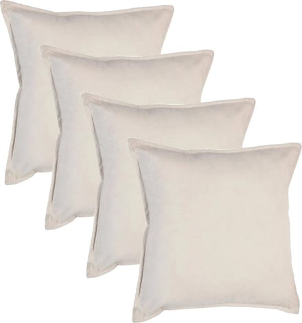 Atmosphera Bank/sierkussens Sophia - 4x stuks - 45 x 45 cm - polyester met rits
