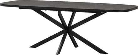 WOOOD Arros Eettafel Uitschuifbaar - Zwart - 75x180/220x90