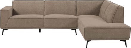 Tower living Leeds 2,5-seater AL + Ottoman R Moss Grey