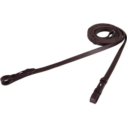 Teugel leer met antislip en stops 16mm blind Brown - Full | Bruin | Teugels paard