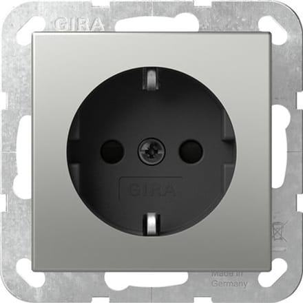 Gira Systeem 55 RVS SCHUKO Stopcontact - 4188600 - E3YZD