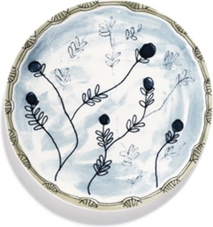 MARNI Midnightflowers - Bord S Mirtillo Tea 20 cm - 2 stuks