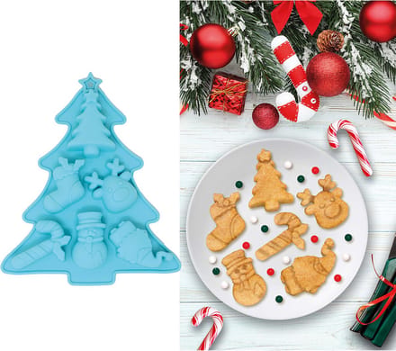 Fiestas Guirca - Siliconen koekjesvorm kerstboom - blauw