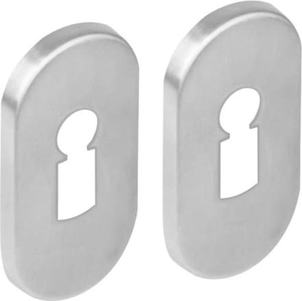 Intersteel Rozet met sleutelgat ovaal verdekt rvs geborsteld 4 mm