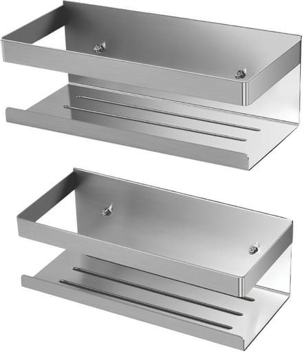DnA® Doucherek Zonder Boren - Doucherek - Doucherek Hangend - Zilver - 10cm x 23cm x 8cm
