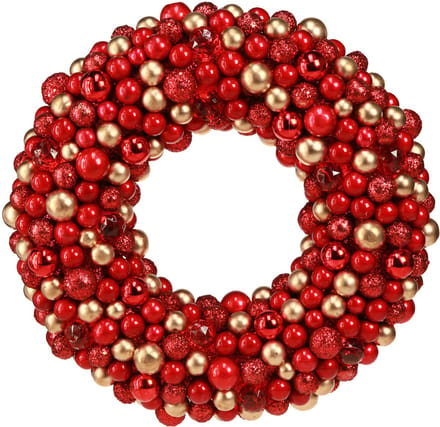 Krans kunststof d33l6.5 cm rood