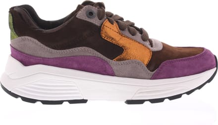 Dames Veterschoenen Xsensible Golden Gate Lady Brown Combi Multi - Maat 38