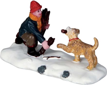 Lemax - 'Gathering Firewood' - Figuur