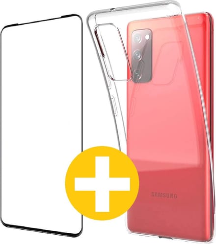 Hoesje en Screenprotector Combi Geschikt Voor Samsung S20 FE - Transparant Hoesje + Premium Screenprotector