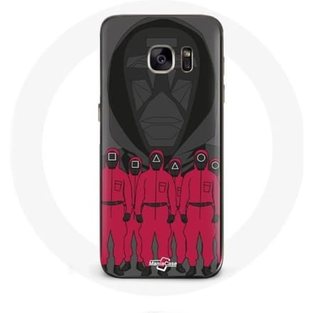 Samsung Galaxy S7 hoesje Squid Game Poster maskeert karakters