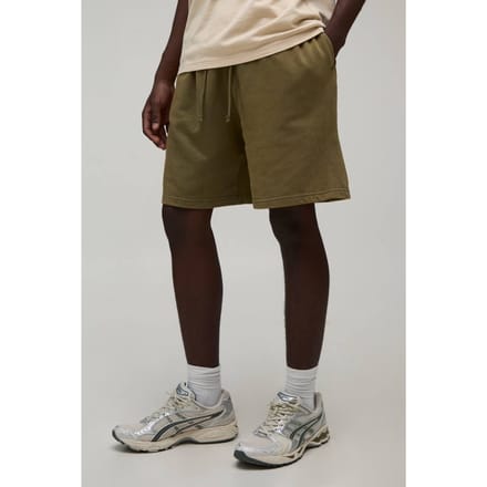 Essential Gewassen Baggy Short | Washed Khaki | Size Medium