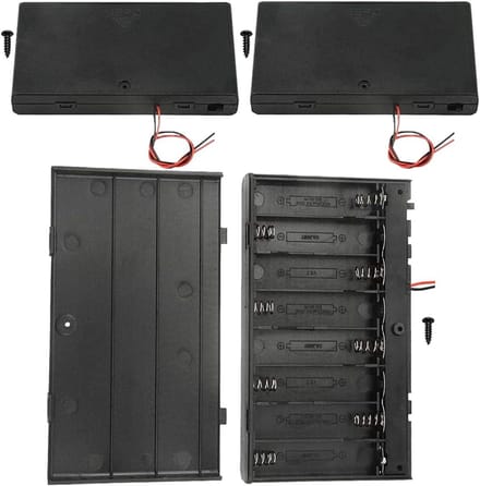 Batterij Houder - Batterij Case - Apparatuur Voeden - Met Aan/Uit Schakelaar - 8x AA - Zwart