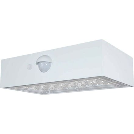 V-TAC VT-403-W Sensor Solar Wandlamp - IP65 Waterdicht - Witte behuizing - 3W - 350 Lumen - 4000K + 3000K