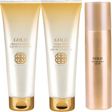 ***** GOLD DREAM SHAMPOO 250 ML /// & /// COME TRUE CONDITIONER 250 ML & GOLD VOLUME SPRAY 150 ml