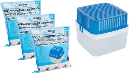 Benson Vochtopnemer / vochtvanger - 1,8 liter - met navulling - 3x 400 gram